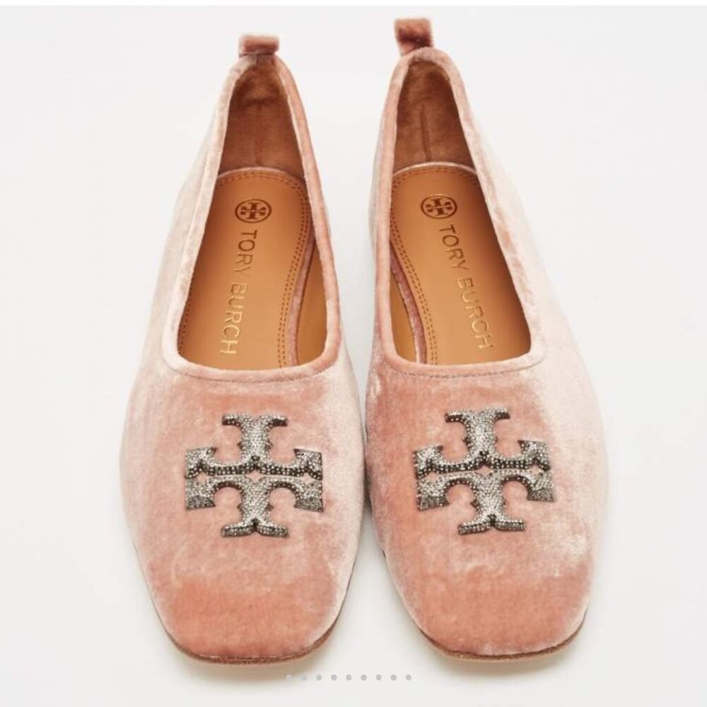 Tory Burch Velvet Ballet Flats "EUC"